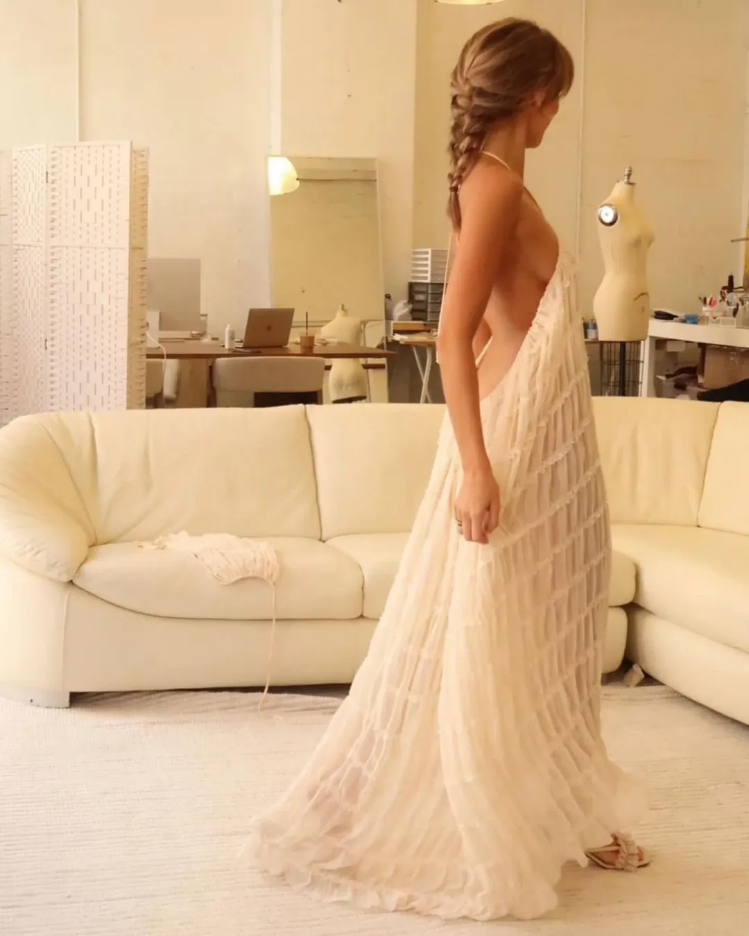 Arcina Ori Juliette Skirt/Dress Cream Size S / AU 8 for rent on The Volte - main image