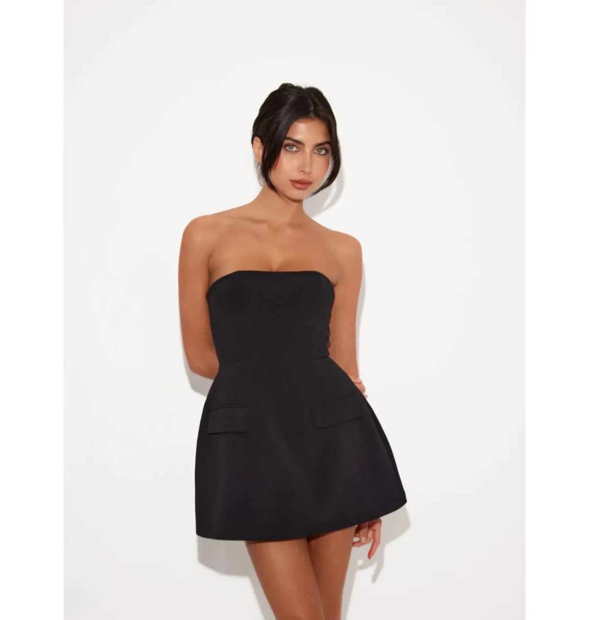 Odd Muse The Ultimate Muse Strapless Dress in Black Size XS / AU 6 for rent on The Volte - main image