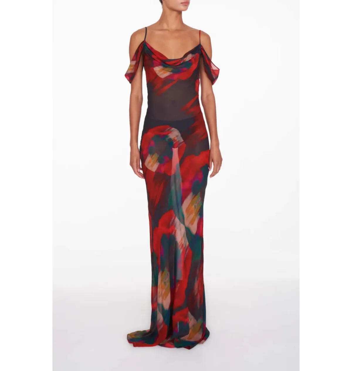 Rat & Boa Adriana Dress in Abstract Floral Print Size Small / AU 8  for rent on The Volte - main image