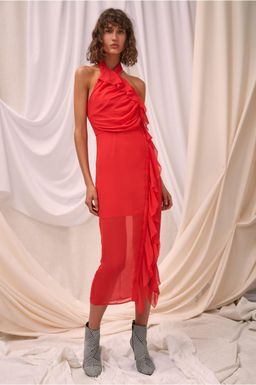 C/MEO COLLECTIVE ELUDE MIDI DRESS CHILLI for rent on The Volte - image 7