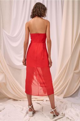 C/MEO COLLECTIVE ELUDE MIDI DRESS CHILLI for rent on The Volte - image 6