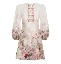 Zimmermann Dancer Hummingbird Mini Dress Alabaster Garden Floral Size 2 / AU 12 for rent on The Volte - image 4