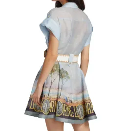 Zimmermann Postcard Shirt Mini Dress Lorne Print Size 2 / AU 12 for rent on The Volte - image 3