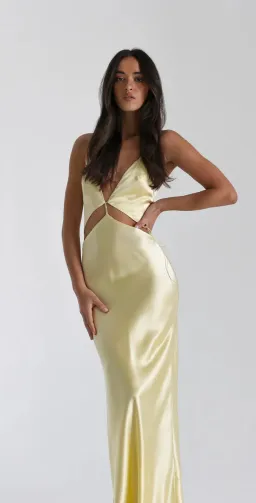 Natalie Rolt Iris Dress in Lemon Size 1 / Size AU 8 for rent on The Volte - image 1