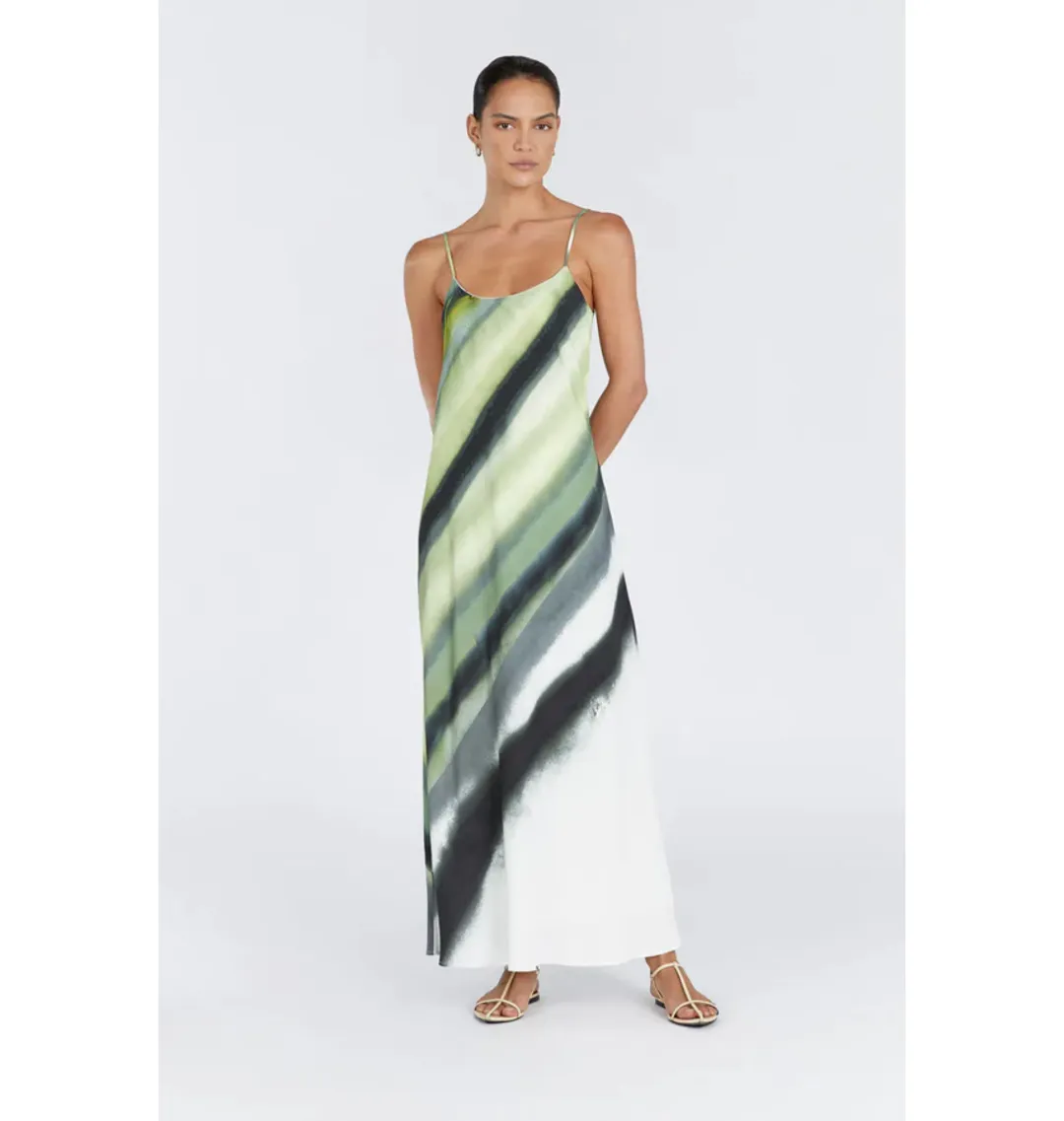 DISSH Athena Slip Maxi Dress green size 6 for rent on The Volte - main image