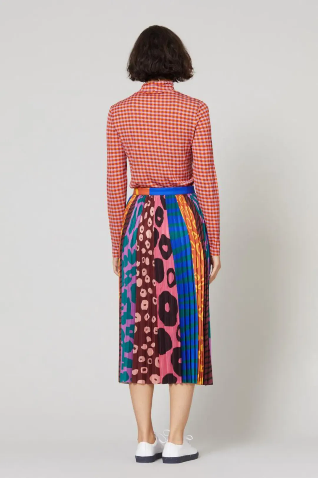 GORMAN Walk It Pleated Skirt multicolour size 6 for rent on The Volte - main image