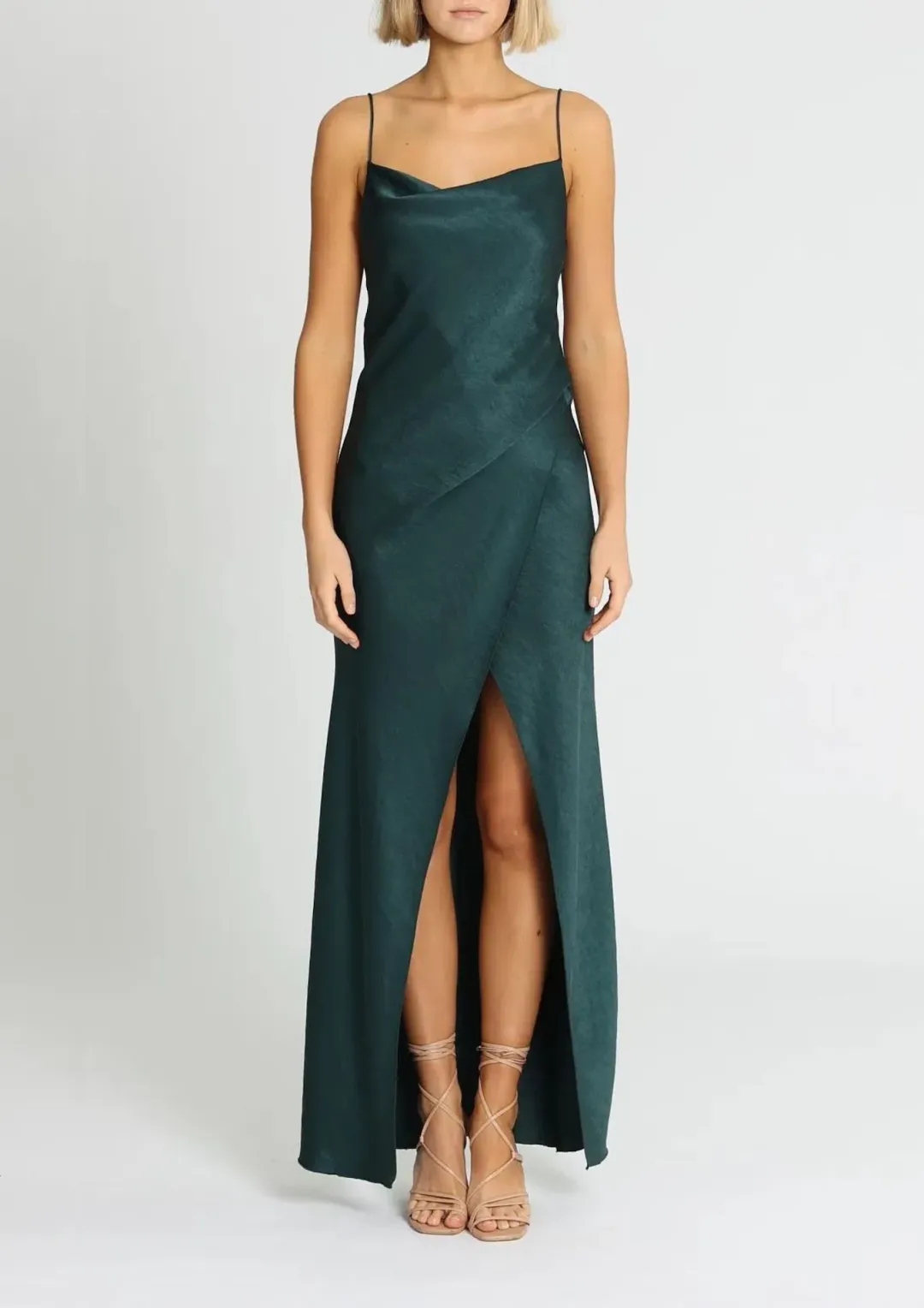 Camilla and Marc Bowery Slip Dress Fitzgerald Green Size 10 for rent on The Volte - main image