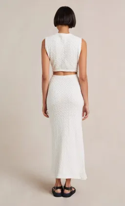 Bec & Bridge Effie Knit Cut Out  Midi Dress White Size 8 for rent on The Volte - image 3