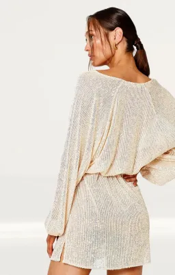 Winona Broadway Short Sequin Dress Pearl Size XS / AU 6 for rent on The Volte - image 3