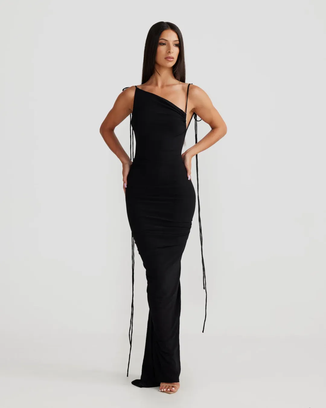 Melani The Label Gia Gown Black Size 6 for rent on The Volte - main image