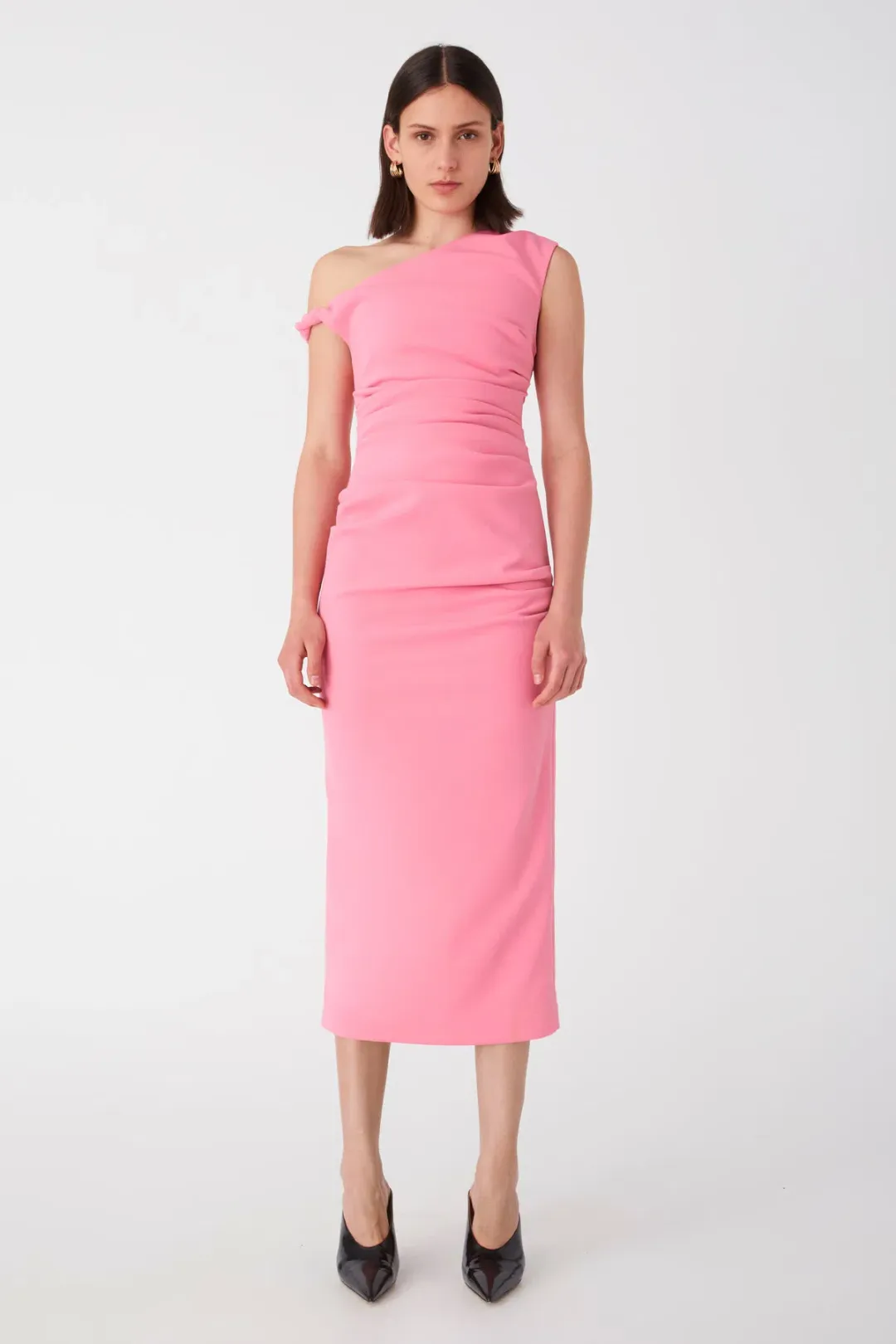 Misha Alaska Midi Dress Tulip Pink Size 8/S for rent on The Volte - main image