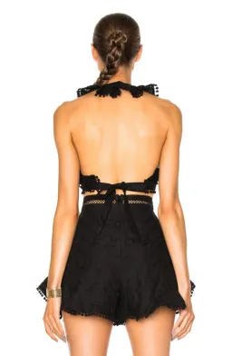Zimmermann Caravan Flutter Top and Short Set Black Size 0 / Au 8 for rent on The Volte - image 3