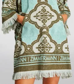 Zimmermann Lyre Fringed Terry Towel Mini Dress Blue Size 1 / AU 10 Toweling Coverup for rent on The Volte - image 4