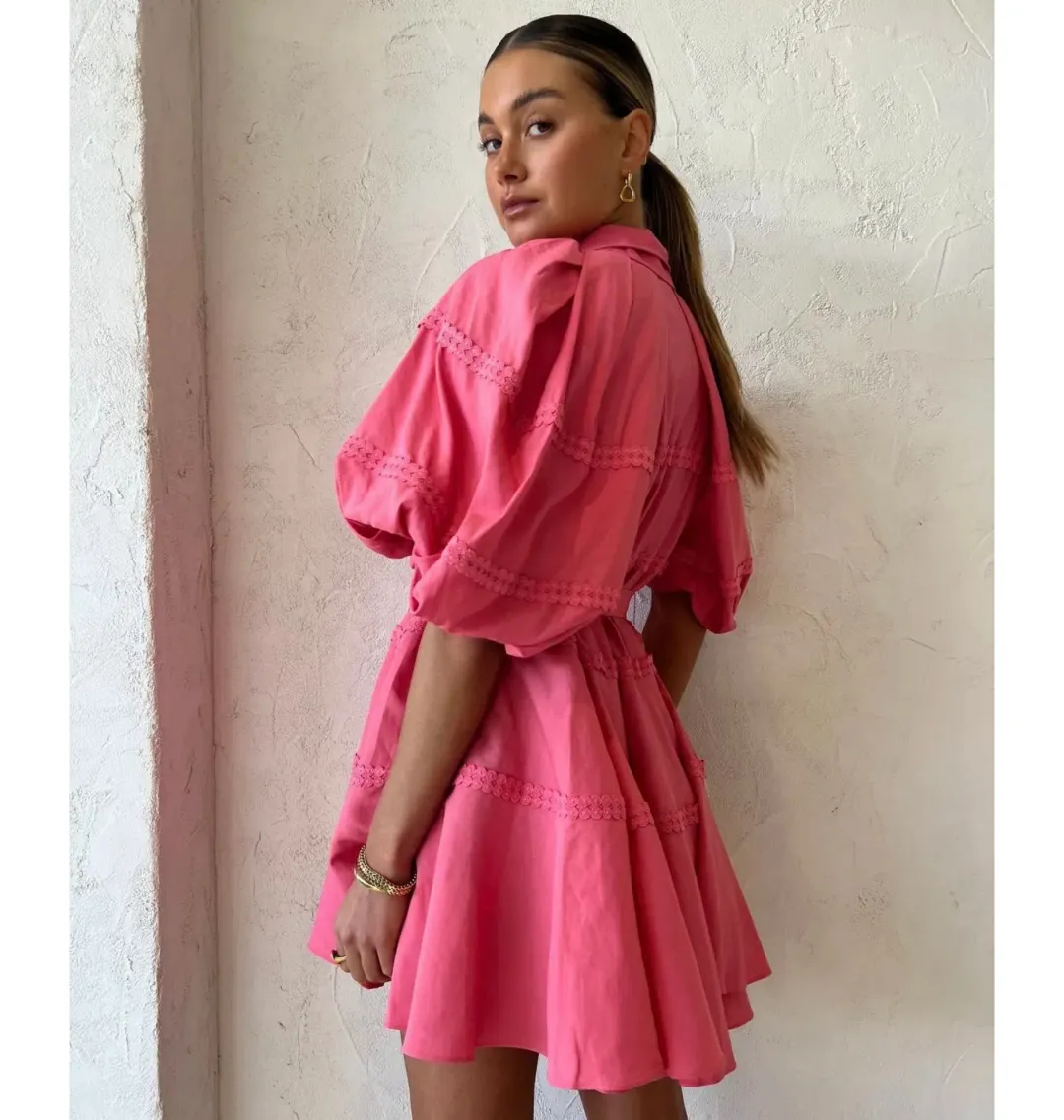 Acler Bowdon Dress Dusty Rose in Size AU 10 for rent on The Volte - main image
