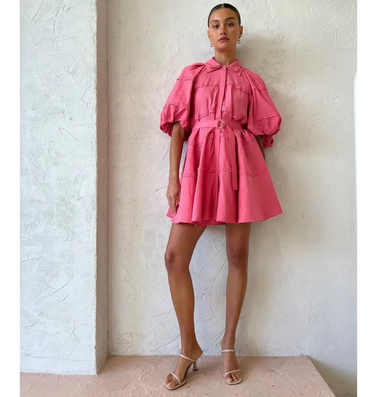 Acler Bowdon Dress Dusty Rose in Size AU 10 for rent on The Volte - main image