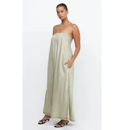 Bec And Bridge Tillie Strapless Maxi Dress Sage Size AU 12 for rent on The Volte - image 2