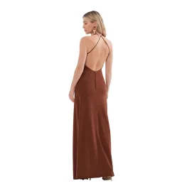 Sonya Moda Keyhole Knitted Gown in Spice Size AU 6 for rent on The Volte - image 2