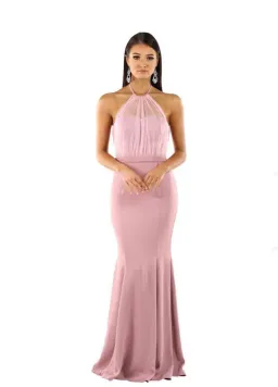 Lexi Cecilia Draped Top Maxi Dress in Blush Pink Size 10 for rent on The Volte - image 1