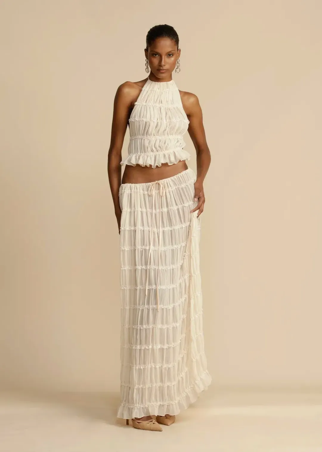 Arcina Ori Juliette Top and Skirt Cream Size S / AU 6-8 for rent on The Volte - main image