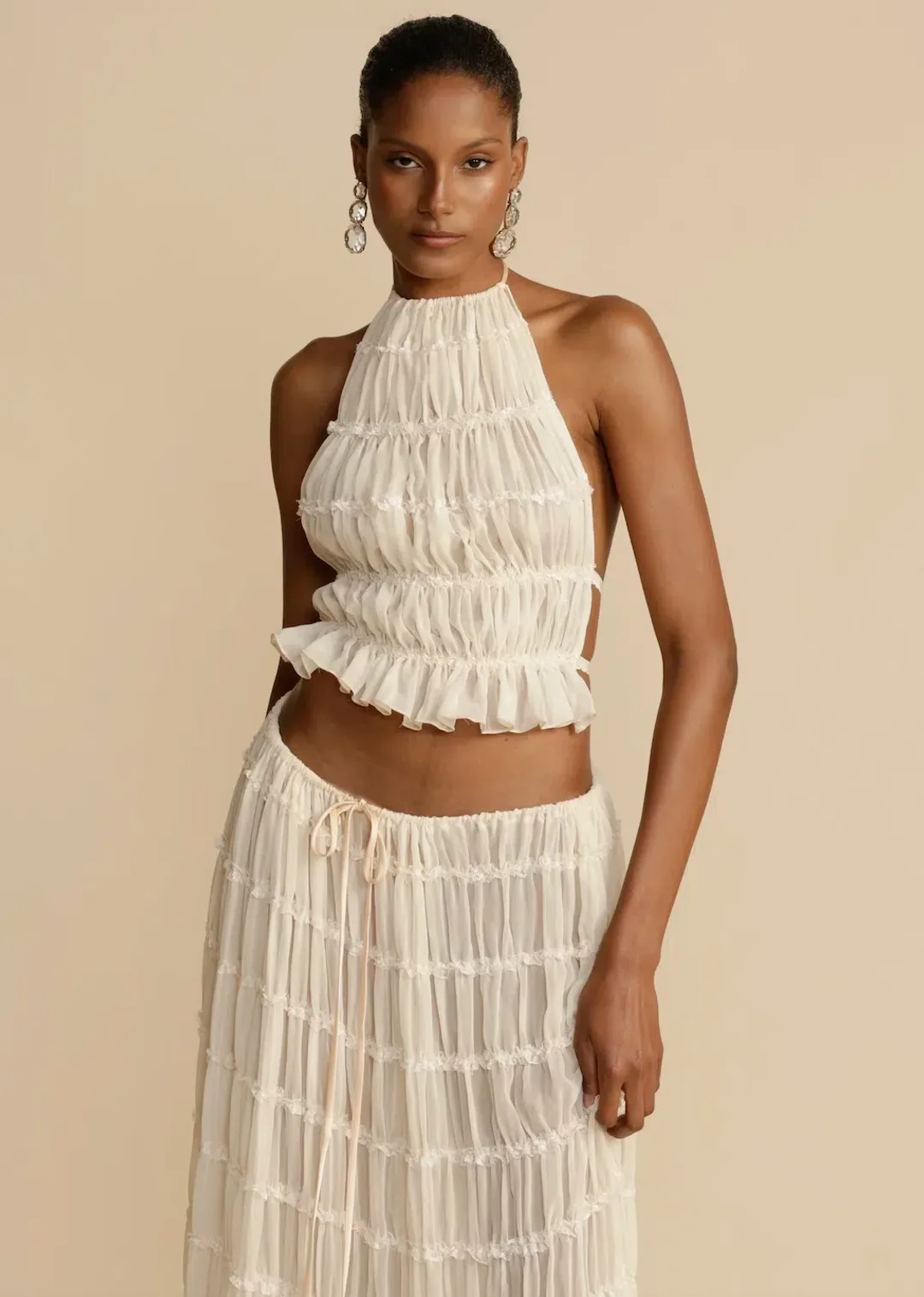 Arcina Ori Juliette Top and Skirt Cream Size S / AU 6-8 for rent on The Volte - main image