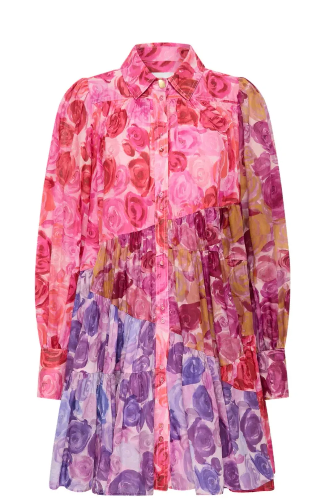 Aje Vision Smock Mini Dress Kaleidoscope Rose Size 16 for rent on The Volte - main image