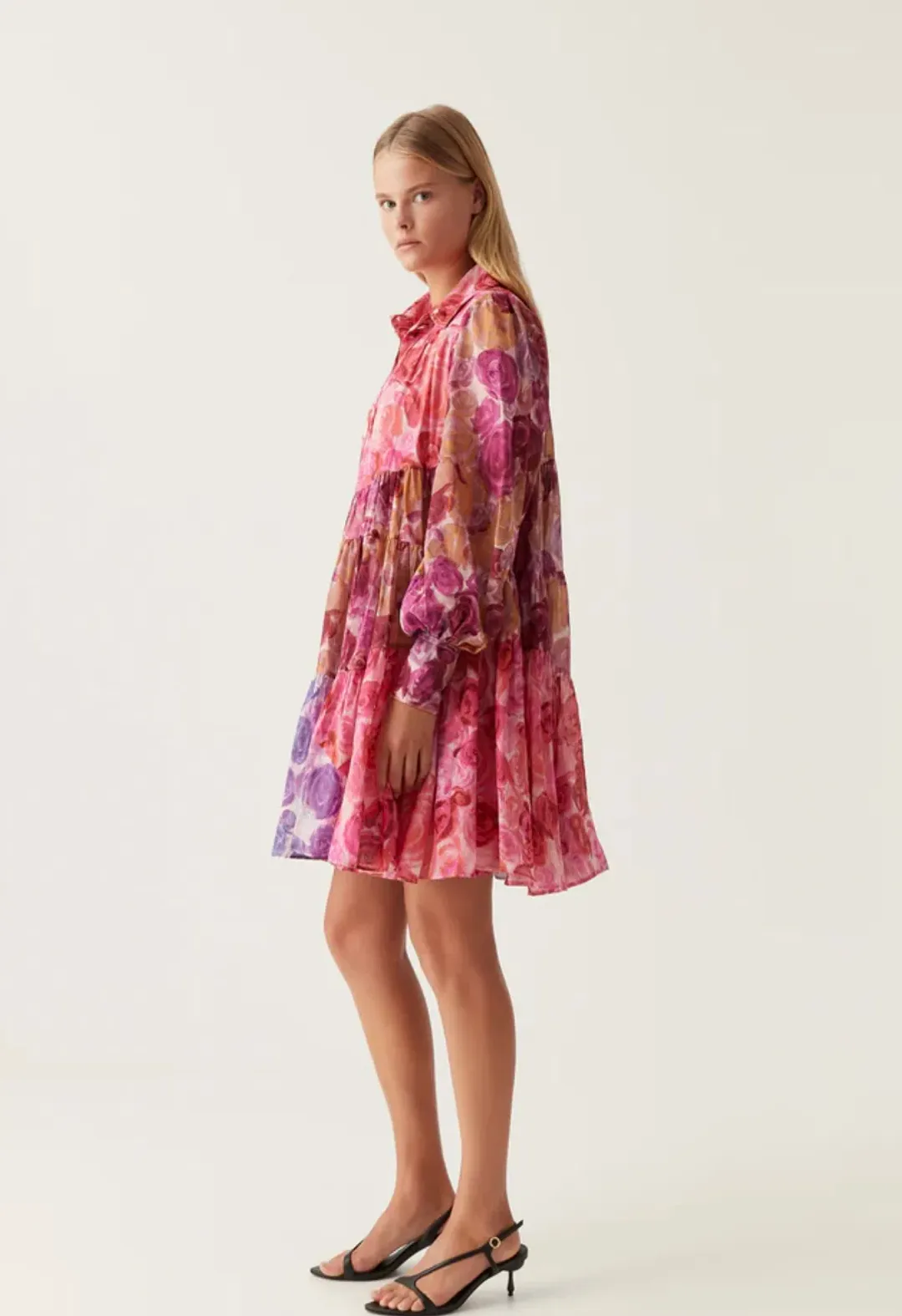Aje Vision Smock Mini Dress Kaleidoscope Rose Size 16 for rent on The Volte - main image