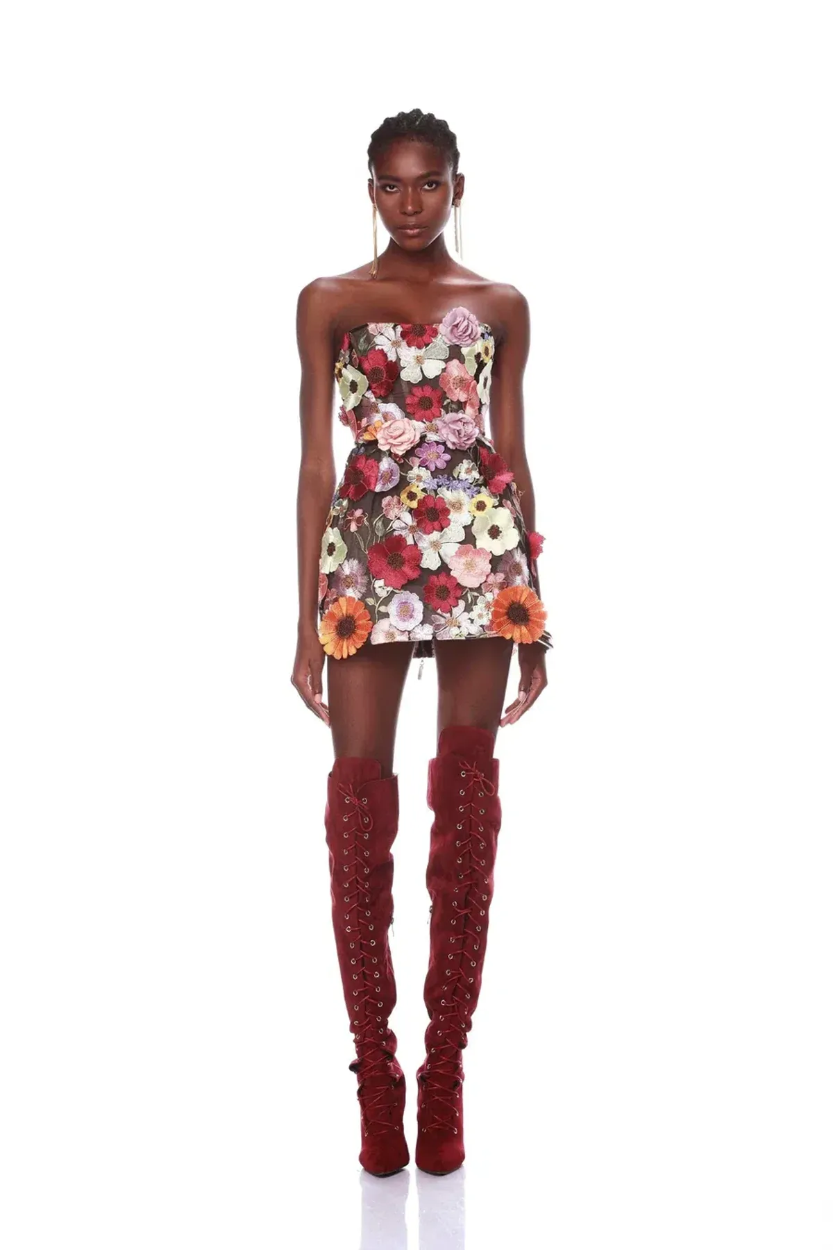 Bronx and Banco Bouquet Maraya Mini Dress Black Floral Size S / AU 8 for rent on The Volte - main image