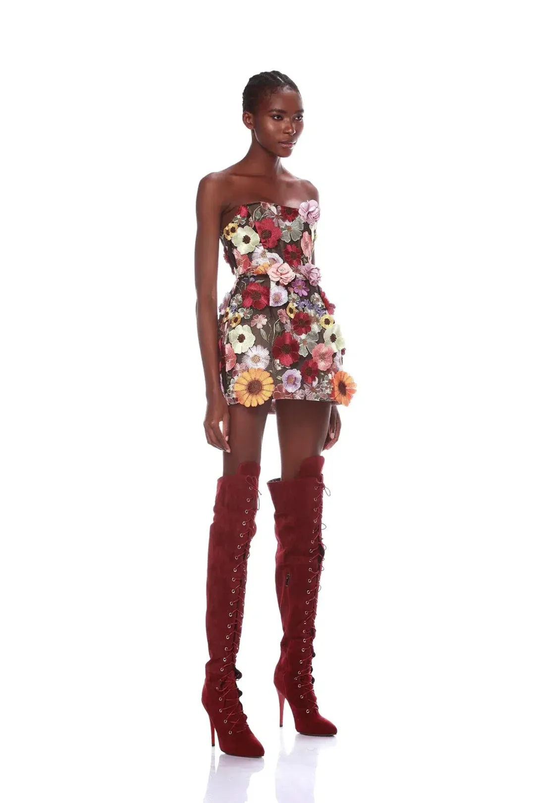 Bronx and Banco Bouquet Maraya Mini Dress Black Floral Size S / AU 8 for rent on The Volte - main image