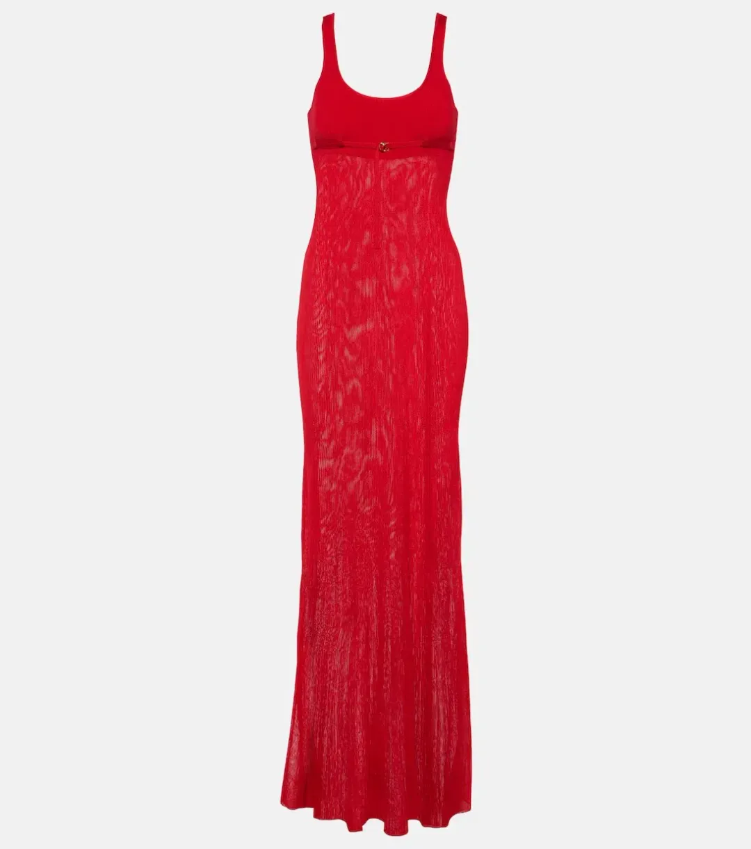 Jacquemus La Robe Maille Oranger Maxi Dress Red Size 12  for rent on The Volte - main image