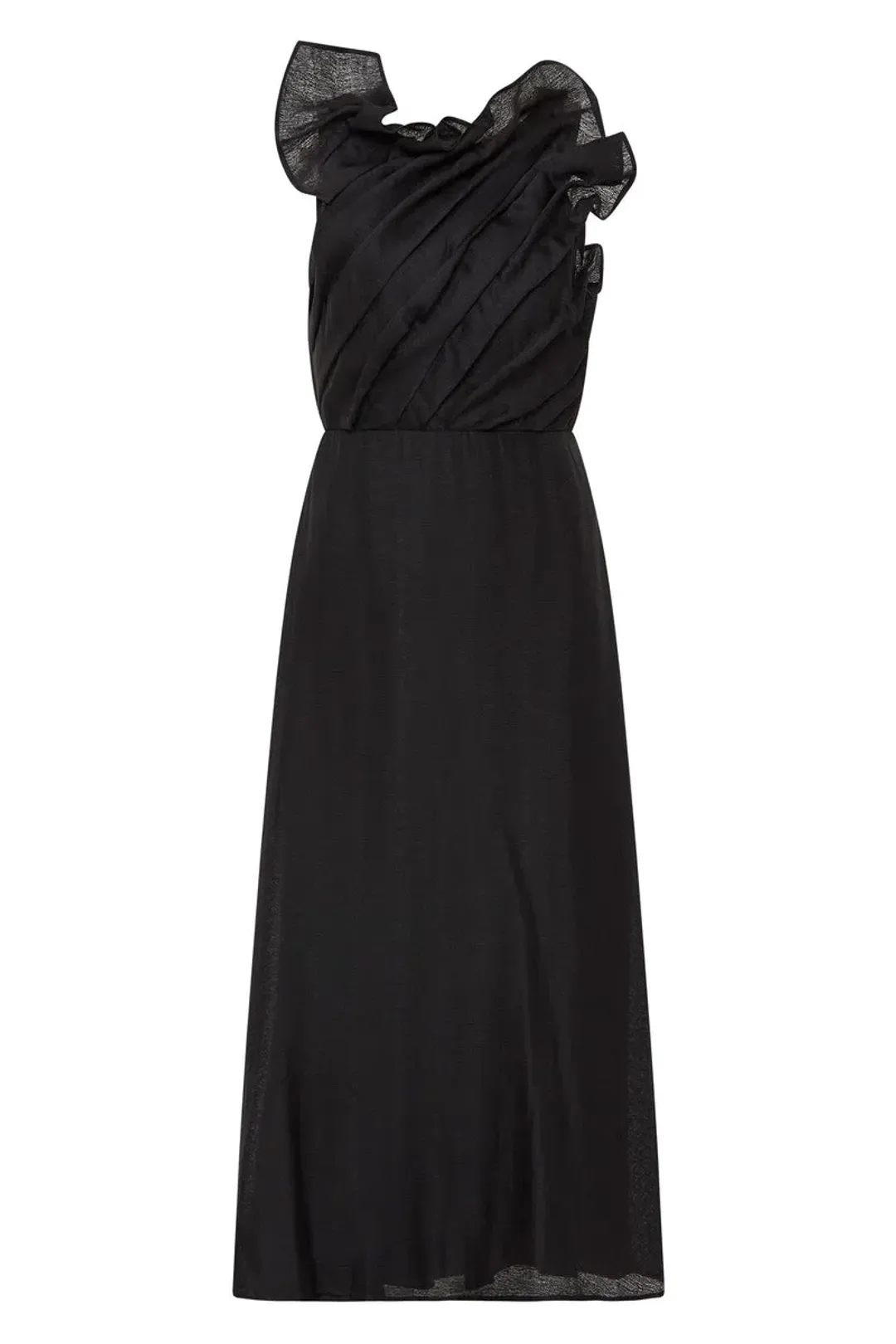 Aje Genesis Midi Dress Black Size 14 for rent on The Volte - main image