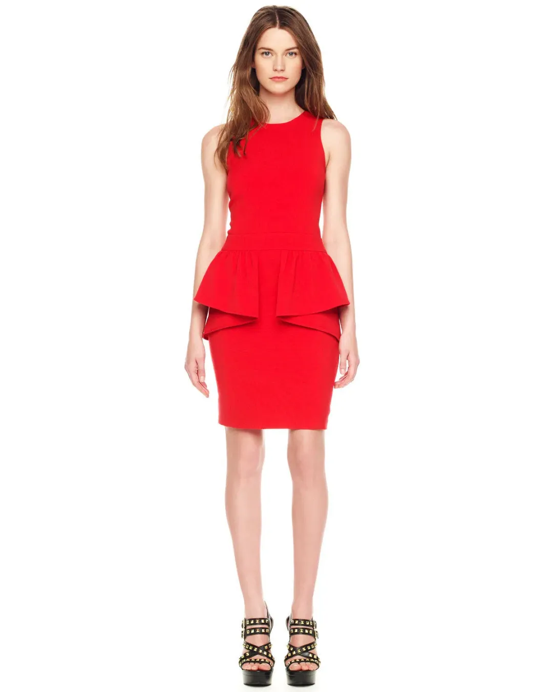 Michael Kors Salsa Peplum Dress Red Size 4/ AU 8 for rent on The Volte - main image