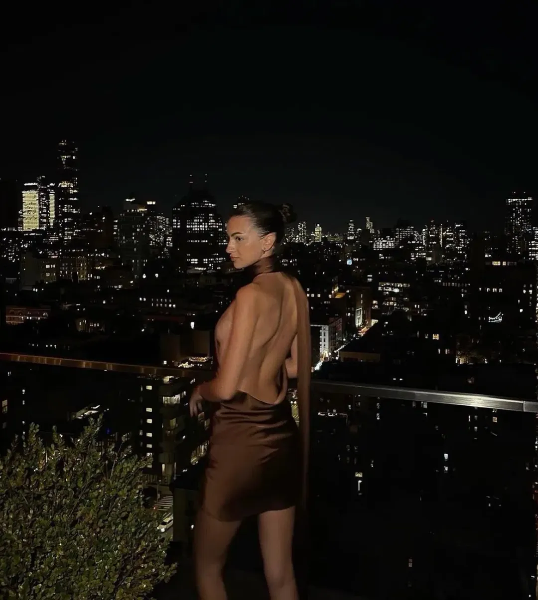 Rat & Boa Serafia Mini Dress in Cocoa Size S/ AU 8 for rent on The Volte - main image