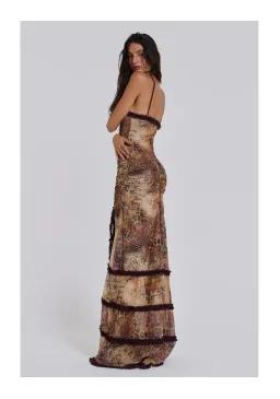 Jaded London Fatale Maxi Dress in Sunrose Size 8 for rent on The Volte - image 2