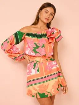 By Nicola Rosa Mini Dress Multi Print Size 14 for rent on The Volte - image 2