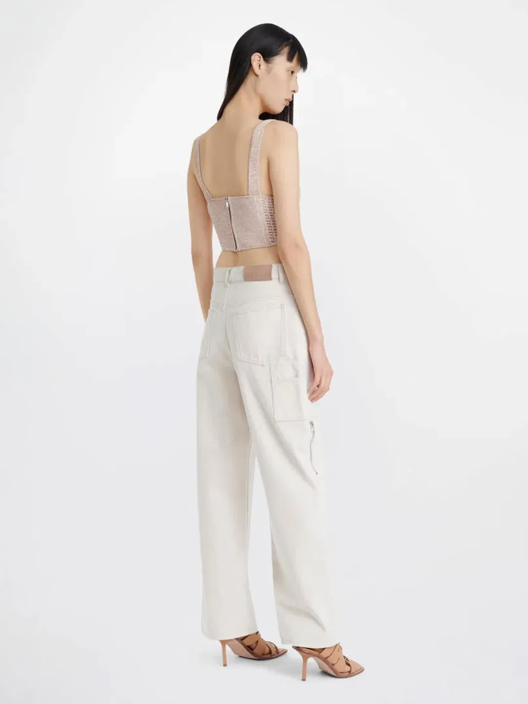 Dion Lee Cream Crochet Corset Cream Size XXS/ AU 4 for rent on The Volte - main image