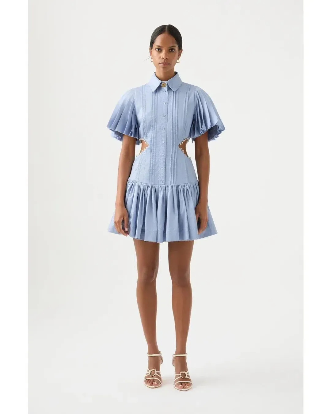 Aje Mythos Dress Blue Size 10 for rent on The Volte - main image