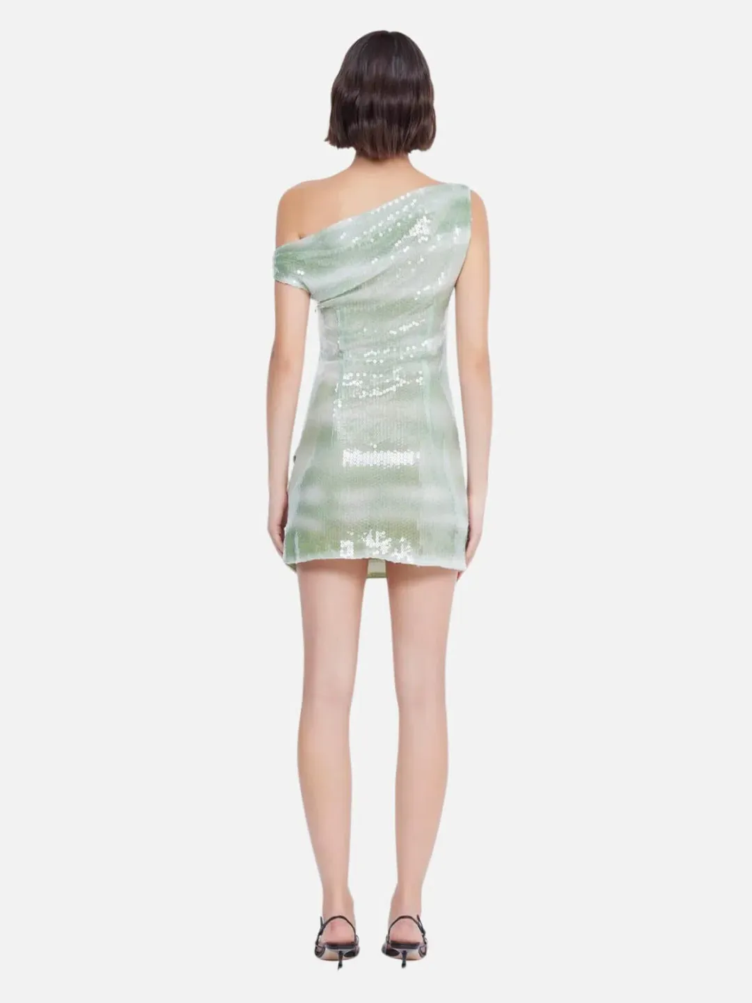 Bec & Bridge Brydie Asym Dress Mint Sequin Size 10 for rent on The Volte - main image
