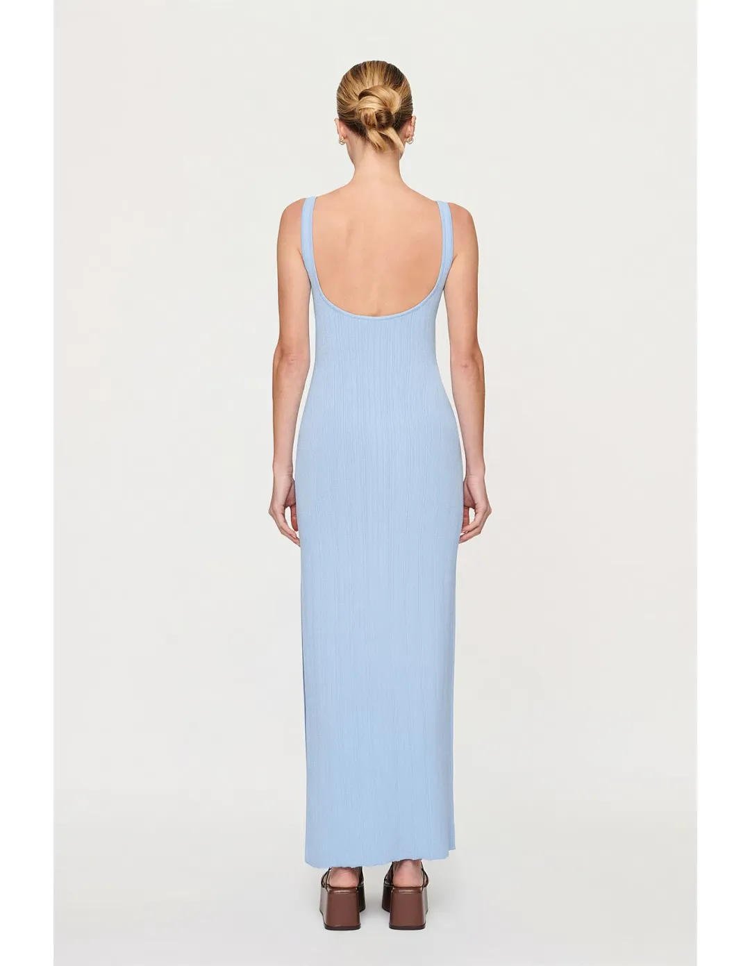 Clea Palmer Ladder Knit Dress Blue Size XS / AU 6 for rent on The Volte - main image