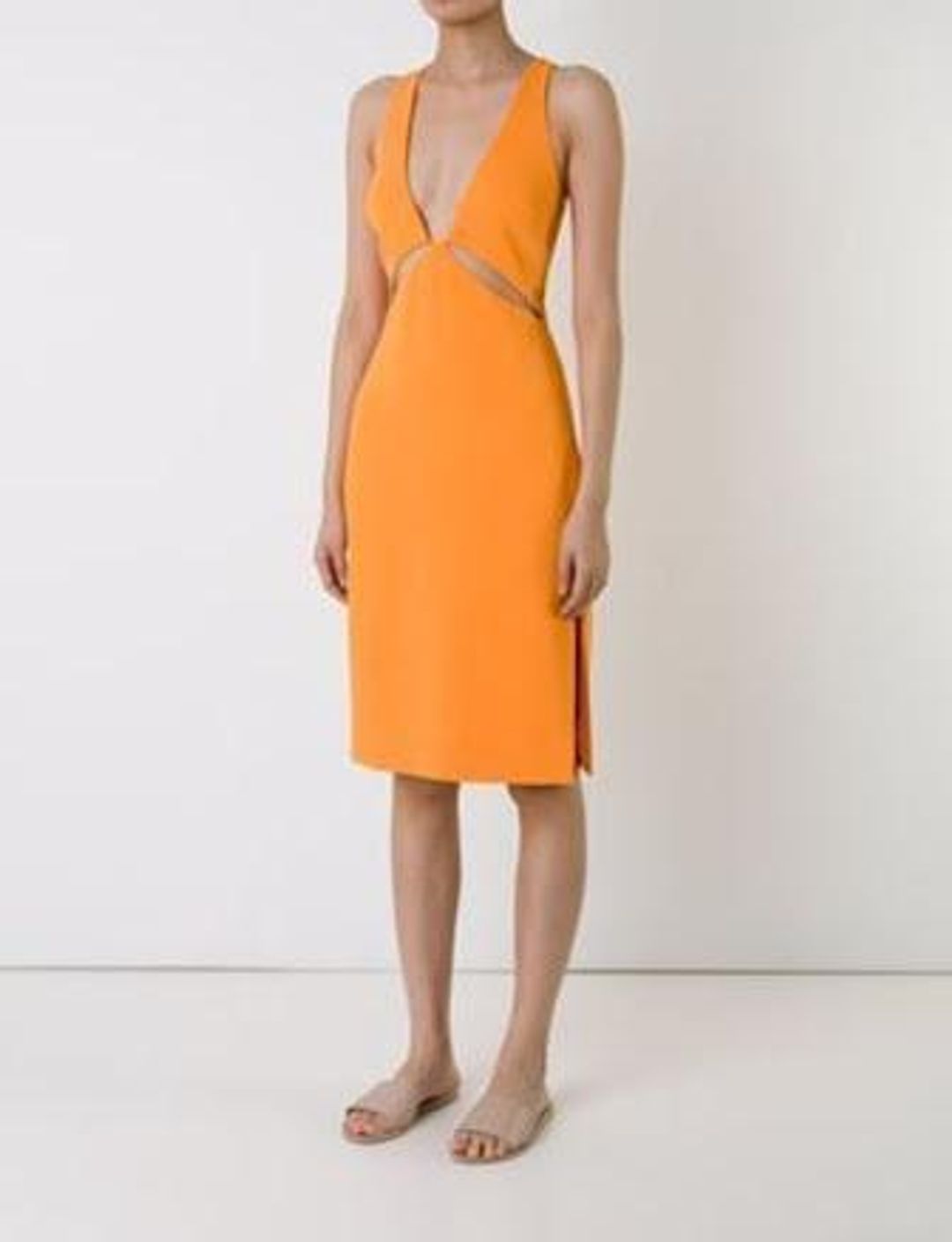 Dion Lee Puncture Dress Orange Size 8 for rent on The Volte - main image