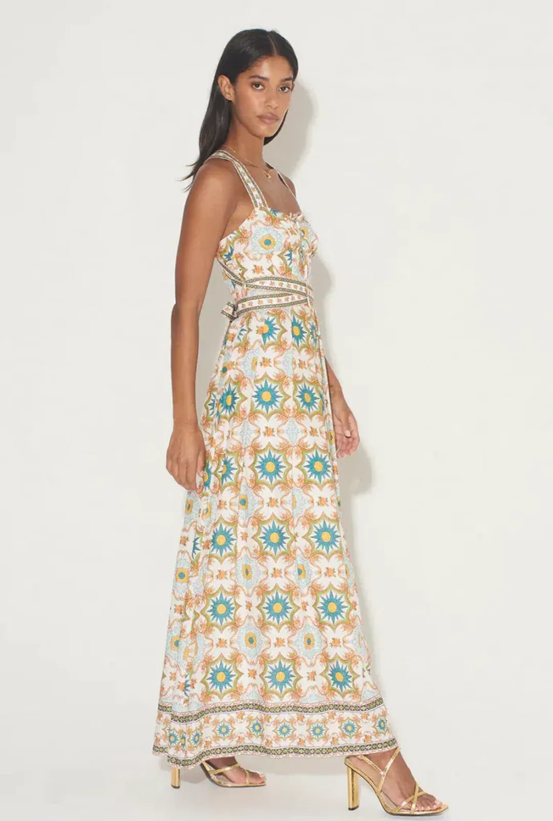 Hansen & Gretel Tulsa Maxi Dress Mosaic Print Size S / AU 8 for rent on The Volte - main image