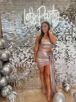 Mia Mini Dress in Copper Bahia Maria for rent on The Volte - image 7