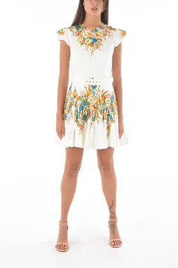 Zimmermann Estelle Tie Backless Mini Dress Cream Floral Size 3 / AU 14 for rent on The Volte - image 1