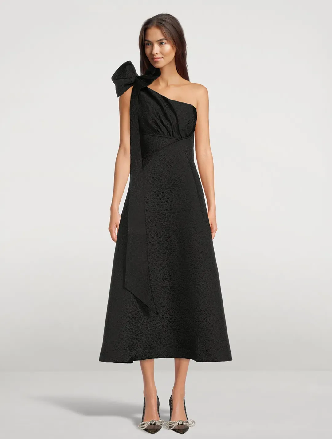 Rachel Gilbert Malea Midi Dress Black Size 8 for rent on The Volte - main image