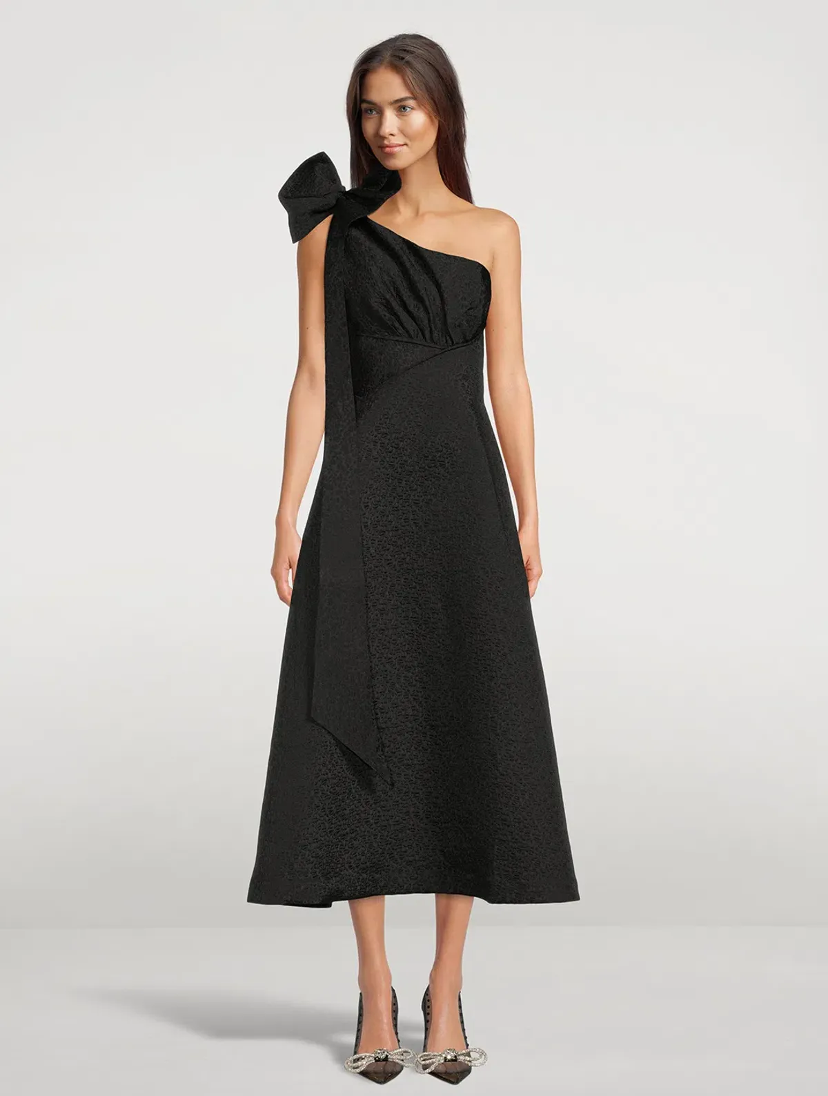 Rachel Gilbert Malea Midi Dress Black Size 8 for rent on The Volte - main image
