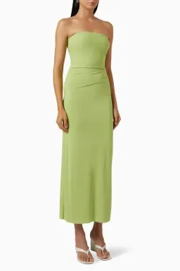 Bec & Bridge Myla Strapless Dress Lime Green Size 10 for rent on The Volte - image 2