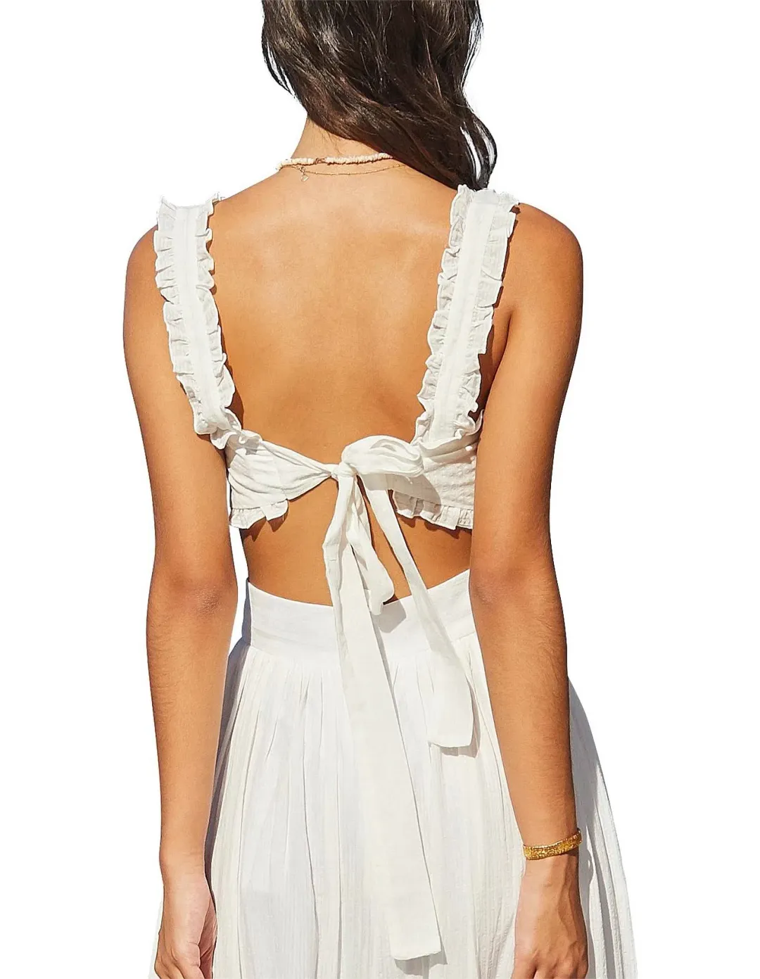 Bec & Bridge Koa Top Size 8 and Skirt Size 6 Set White  for rent on The Volte - main image