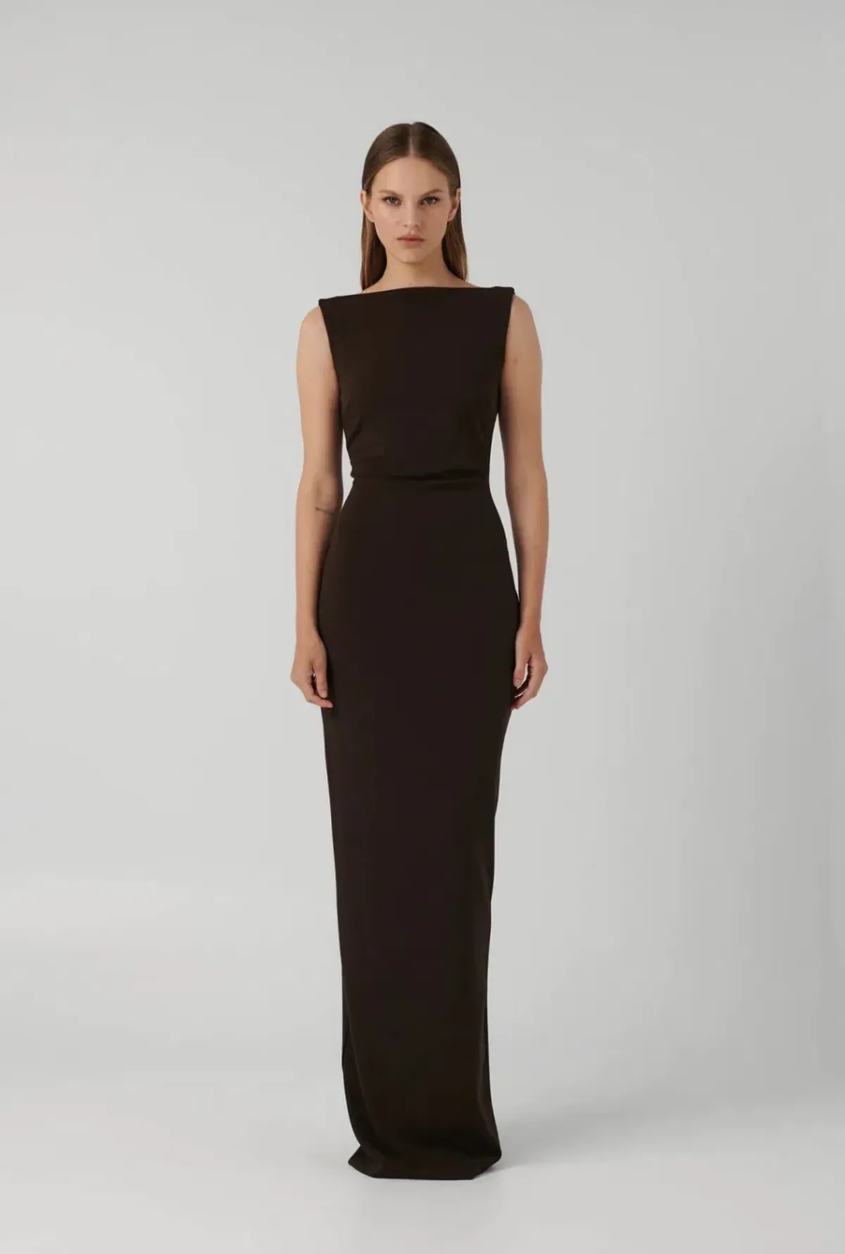 Effie Kats Verona Gown Coffee Size S/8 for rent on The Volte - main image