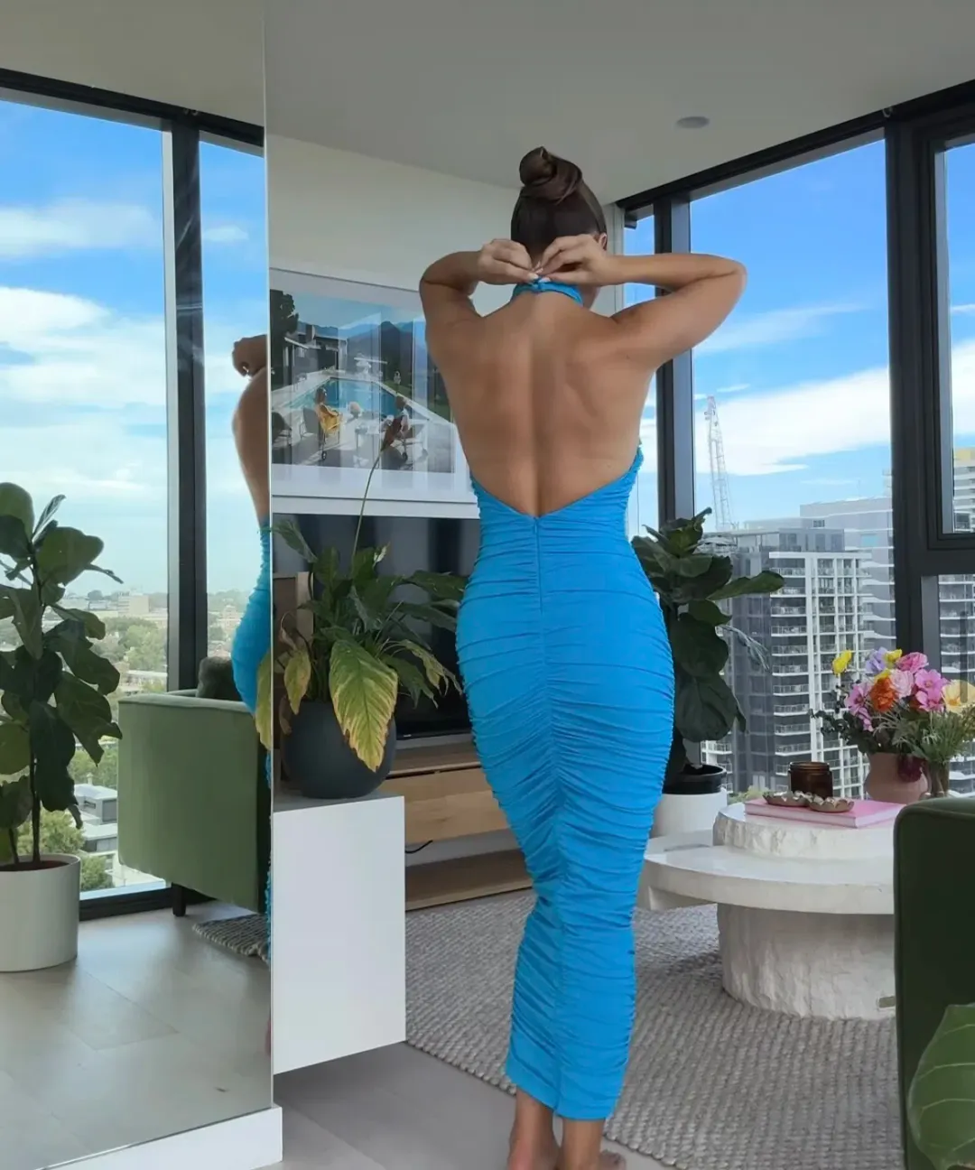 Eliya the Label Corfu Dress Azure  Size 6  for rent on The Volte - main image