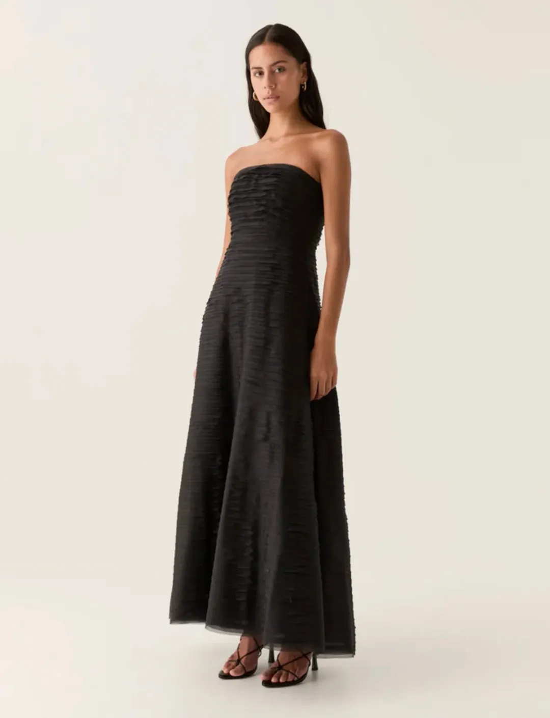 AJE Soundscape Maxi Dress Black Size AU 8 for rent on The Volte - main image