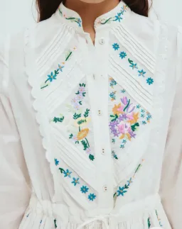 Alemais Willa Embroidered Shirtdress White Size 14 for rent on The Volte - image 2